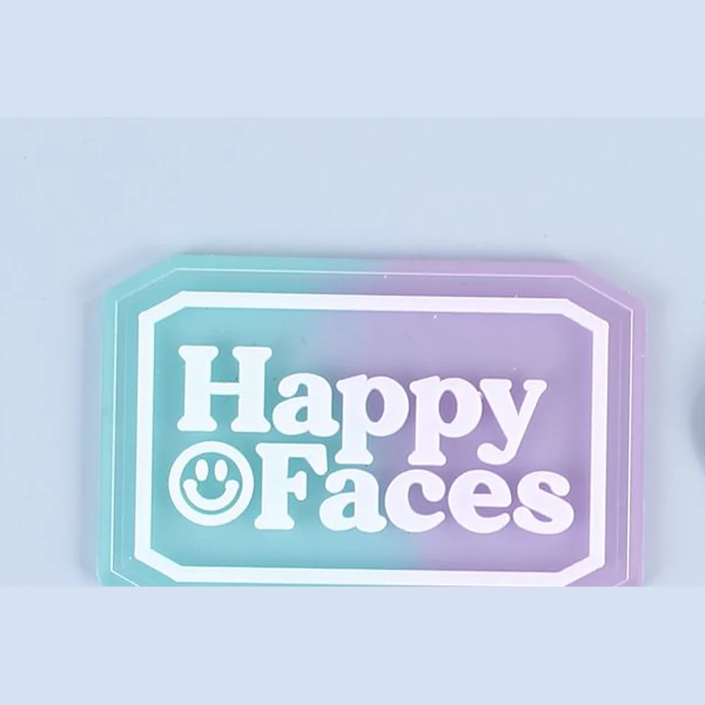Colorful raised PVC rubber logo patch samples