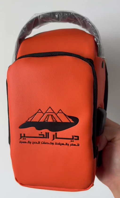 Approved orange bag sample before bulk production